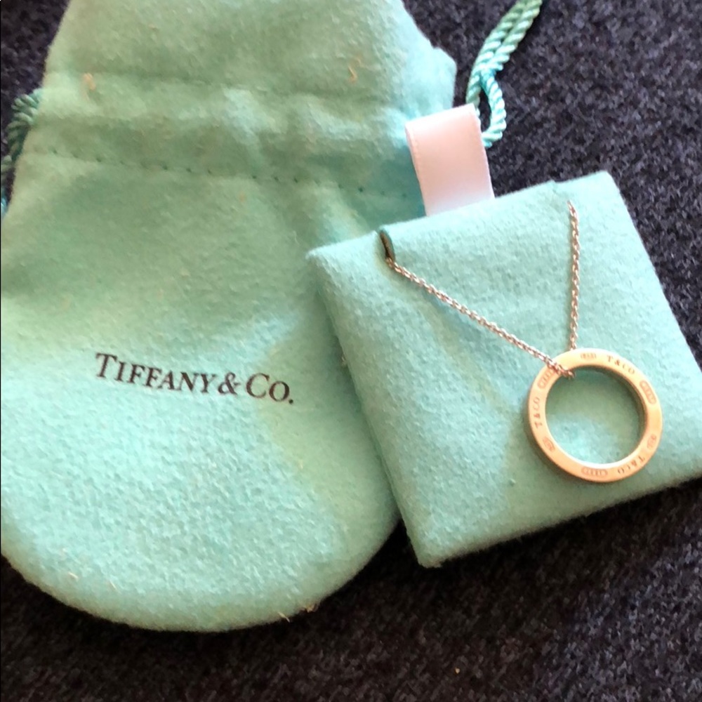 Tiffany necklace - Circle Pendant - Sterling Silver - Picture 2 of 6
